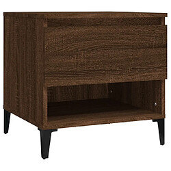 vidaXL Table d'appoint Chêne marron 50x46x50 cm Bois d'ingénierie