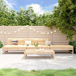 vidaXL Salon de jardin 4 pcs bois massif de pin 