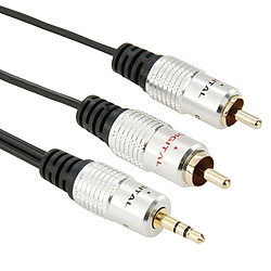 Wewoo Câble Jack stéréo Jack 3,5 mm à audio RCA mâle 2, longueur: 1,5 m