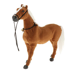 Modèle De Cheval Réaliste Modèle Animal Figurine Jouet Statue Ornement Brun Foncé