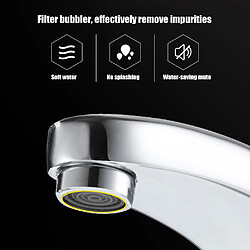 ComfortXL Robinet avec capteur de température double argenté pour le lavabo