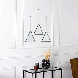 The Home Deco Factory Miroir suspendu Triangle noir Louxor (Lot de 3).