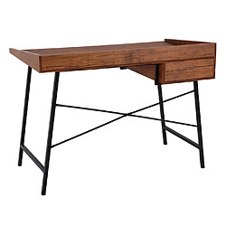 Acheter Mendler Table de chevet HWC-J97, table de maquillage, tiroir structure 3D 98x114x60cm MVG-certifié ~ brun