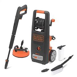 Black & Decker BLACK + DECKER Nettoyeur Haute Pression avec Brosse Fixe et Brosse Terrasse Deluxe - 135 Bars