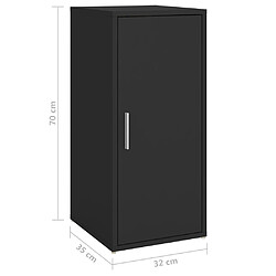 vidaXL Armoire à chaussures Noir 32x35x70 cm Bois d’ingénierie pas cher