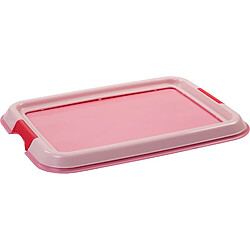 Iris Ohyama, plateau de formation pour chien / education à la propreté - Pet Tray - FT-495, plastique, rose, 49 x 36,5 x 3,2 cm