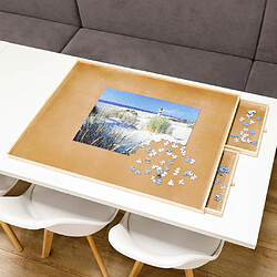 HI Table de puzzle avec 4 tiroirs 90x 67x4,5 cm Bois