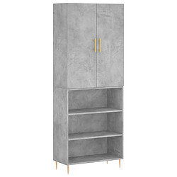 Maison Chic Buffet,Meuble de Rangement,commode pour salon,Cuisine Gris béton 69,5x34x180 cm Bois d'ingénierie -MN55929