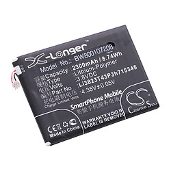 vhbw Batterie remplacement pour ZTE Li3820T43P3h715345, Li3823T43P3h715345-H pour smartphone (2300mAh, 3,8V, Li-polymère) 