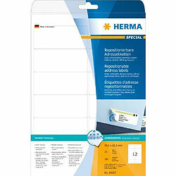 Herma 10017 Étiquettes movables/amovibles 99,1 x 42,3 A4 300 pièces Blanc