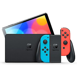 Console Nintendo Switch (Modèle OLED) avec Manettes Joy-Con Bleu Néon/Rouge Néon