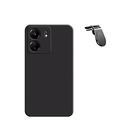 SUPPORT MAGNETIQUE K KIT KIT COFFÉRÉ VOYAGE + COUVERTURE DE SILICONE LIQUIDE Phonecare pour Xiaomi Redmi 13C - le noir