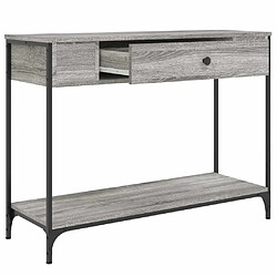 Maison Chic Table console | Meuble d'entrée | Table d'appoint sonoma gris 100x34,5x75 cm bois d'ingénierie -GKD81829 pas cher