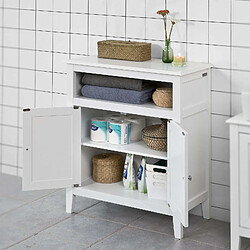 Avis SoBuy FRG204-W Meuble Bas de Salle de Bain Armoire Toilette Buffet commode Blanc