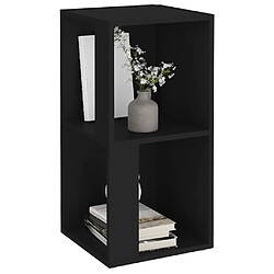 Avis vidaXL Armoire d'angle Noir 33x33x67 cm Bois d'ingénierie