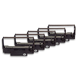 vhbw 5x Rubans en nylon à encre pour imprimante matricielle Epson TM-300, TM-300A, TM-300B, TM-300C, TM-U210A, TM-U210B comme ERC-30, ERC-34, ERC-38B. 