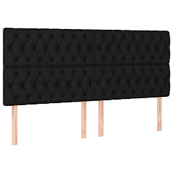 Acheter vidaXL Sommier à lattes de lit avec matelas Noir 180x200 cm Tissu