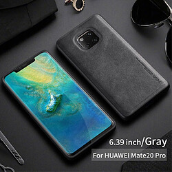 Etui en PU style vintage gris pour votre Huawei Mate 20 Pro 