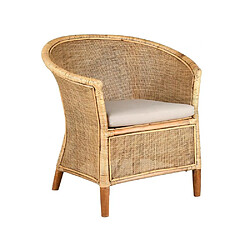 Aubry Gaspard Fauteuil en poelet et cannage rotin. Fauteuil en poelet et cannage rotin