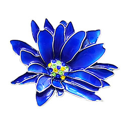 Fleur De Fleur De Fleur D'émail Bleu Broche épingle Dame Robe De Soirée Ornements