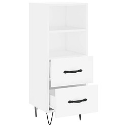 Maison Chic Buffet,Meuble de Rangement,commode pour salon,Cuisine blanc 34,5x34x90 cm bois d'ingénierie -MN50761 pas cher