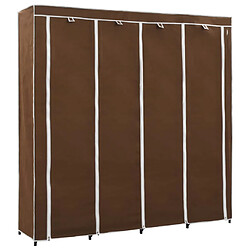 vidaXL Garde-robe avec 4 compartiments Marron 175x45x170 cm