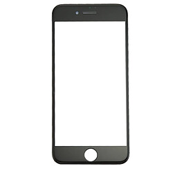 Wewoo Pour iPhone 8 Écran Avant noir Lentille En Verre Extérieur avec Cadre Avant LCD pièce détachée