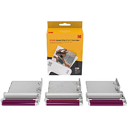 KODAK ICRG330 - Cartouche et papiers 30 photos format 7,6 x 7,6 cm ( Compatible KODAK Mini Shot C300, KODAK Mini Shot C300R, KODAK Imprimante P300)- RECONDITIONNE - Blanc