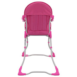 Acheter vidaXL Chaise haute pour bébé Rose et blanc