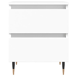 Acheter vidaXL Tables de chevet 2 pcs blanc 40x35x50 cm bois d’ingénierie