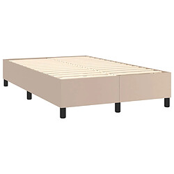 Avis vidaXL Sommier à lattes de lit avec matelas Cappuccino 120x200 cm