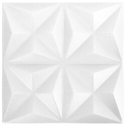 vidaXL Panneaux muraux 3D 24 pcs 50x50 cm blanc origami 6 m²