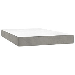 vidaXL Matelas de lit à ressorts ensachés Gris clair 120x200x20 cm