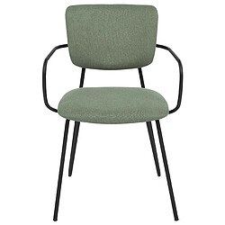 Beliani Chaise de salle à manger Set de 2 Tissu Vert foncé ELKO pas cher