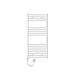 LuxeBath Radiateur électrique pour salle de bain Sahara 600x1200 mm Blanc raccord latéral droit & thermoplongeur 1200W