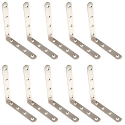 Acheter 10pcs attaches d'angle en acier épaissie support angle droit ensemble 125x125x20mm