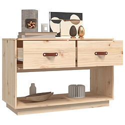 Maison Chic Meuble TV scandinave - Banc TV pour salon 90x40x60 cm Bois de pin massif -MN33814 pas cher