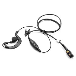 vhbw Casque d'écoute pour Motorola CEP400, MTH600, MTH650, MTH800, MTH850, MTP850, Tetra radio walkie Talkie PTT 