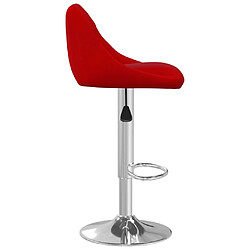 Avis vidaXL Tabouret de bar Rouge bordeaux Velours