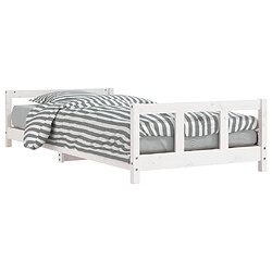 Maison Chic Lit simple Cadre de lit pour enfants,Lit d'Enfant Moderne blanc 90x190 cm bois de pin massif -MN73370