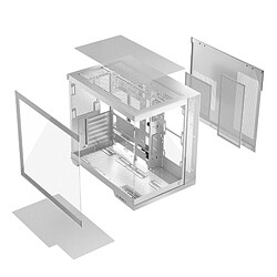 Boîtier ATX semi-tour Modecom Volcano Panorama Midi biala Blanc
