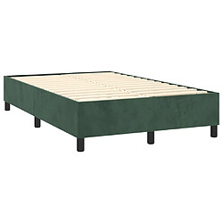 Avis vidaXL Sommier à lattes de lit et matelas Vert foncé 120x200cm Velours