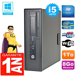 PC HP EliteDesk 800 G1 SFF Core I5-4570 8Go Disque 1 To Graveur DVD Wifi W7 - Occasion