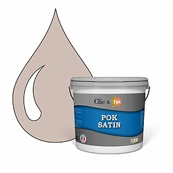 POK SATIN : Peinture Satin Lessivable Rose Poudré 50m² - 5L