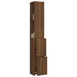 Acheter Maison Chic Armoire de bain,Meuble de rangement de salle de bain,Meuble haut chêne marron 25x26,5x170 cm bois d'ingénierie -GKD237793