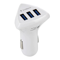 Wewoo Sécurité Rapidement Chargeur DC 45627 blanc V Numérique Intelligent Correspondant Actuel Charge Intelligente 3 USB Ports De Voiture 