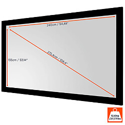 Écran de projection celexon sur cadre basic 240 x 135 cm