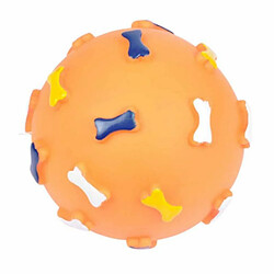 Paris Prix Jouet pour Chien Balle Sonore Motifs 12cm Orange