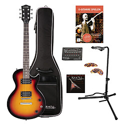 Rocktile L-100 SB Guitare Électrique Sunburst SET Gigbag + Stands + Cordes + Accordeur + Plectres 