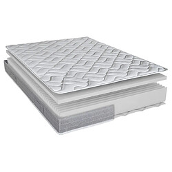 Ebac Matelas et sommier 160x200 Mousse - Maryland - Soutien ferme - Sommier en kit - Chêne pas cher